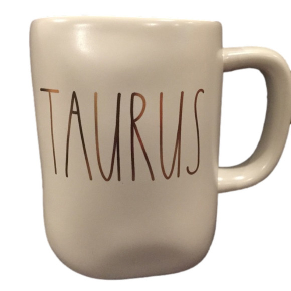 Rae Dunn Zodiac Mug Taurus ♉️ Gold Horoscope - New - Picture 1 of 5